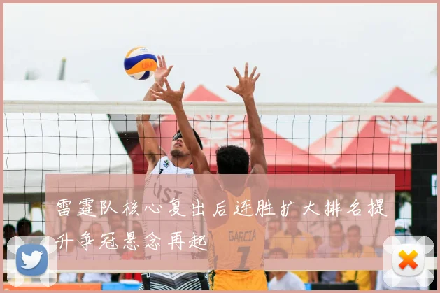 雷霆队核心复出后连胜扩大排名提升争冠悬念再起